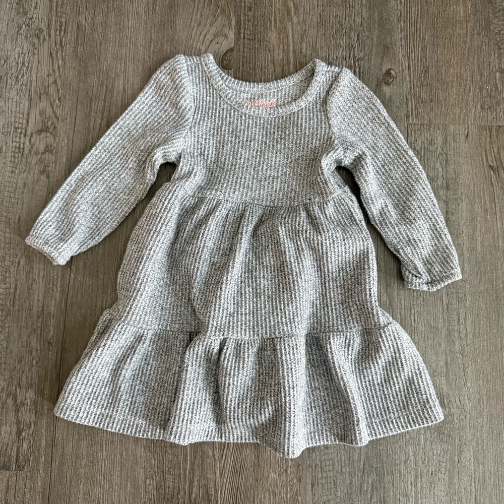 Cat & Jack Gray Knit Toddler Girls Sweater Dress